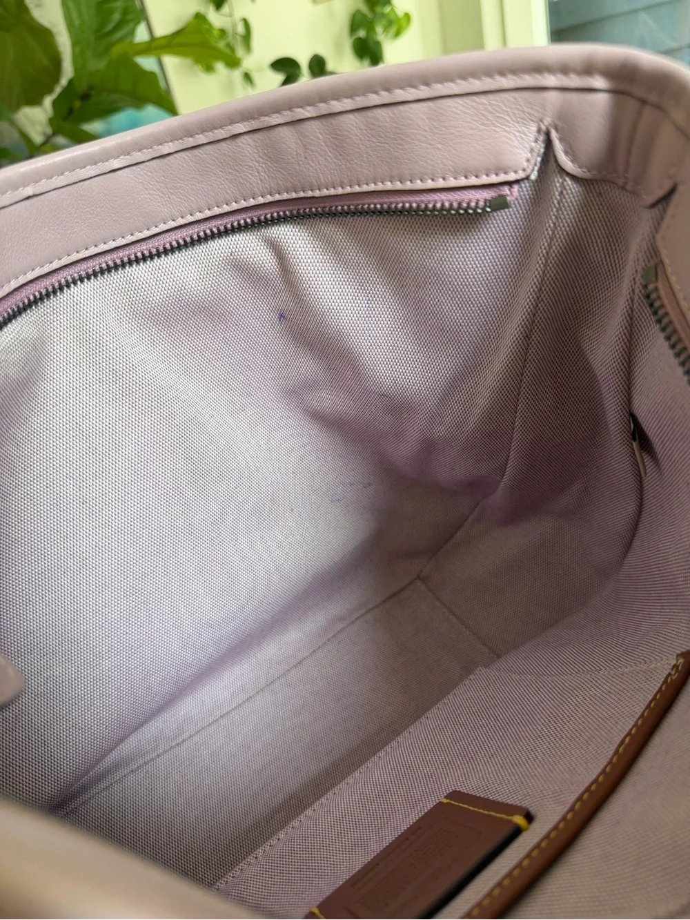 Coach Soft Tabby Hobo Bag Shoulder Crossbody Ice Purple Leather C6340